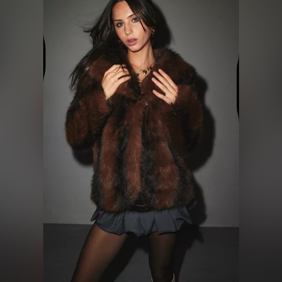 Vintage brown fox fur coat, medium/large - Picture 2 of 10